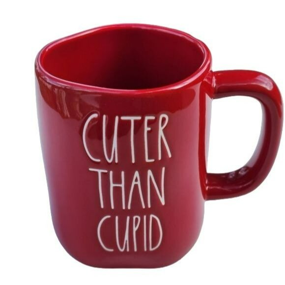 Rae Dunn Red Ceramic Coffee Mug 16oz Cuter Than Cupid - Picture 6 of 12